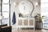 Athens 48" Single Vanity, Glossy White w/ 3 CM Carrara White Top