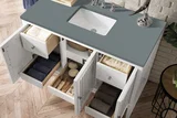 Athens 48" Single Vanity, Glossy White w/ 3 CM Cala Blue Top