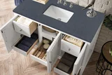 Athens 48" Single Vanity, Glossy White w/ 3 CM Charcoal Soapstone Silestone Top