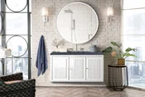 Athens 48" Single Vanity, Glossy White w/ 3 CM Charcoal Soapstone Silestone Top
