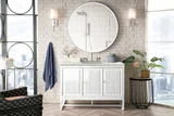 Athens 48" Single Vanity, Glossy White w/ 3 CM Eternal Jasmine Pearl Silestone Top