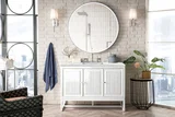 Athens 48" Single Vanity, Glossy White w/ 3 CM Ethereal Noctis Top