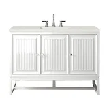 Athens 48" Single Vanity, Glossy White w/ 3 CM Lime Delight Silestone Top