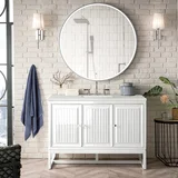 Athens 48" Single Vanity, Glossy White w/ 3 CM Lime Delight Silestone Top