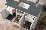 Athens 48" Single Vanity, Glossy White w/ 3 CM Parisien Bleu Silestone Top