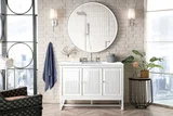 Athens 48" Single Vanity, Glossy White w/ 3 CM White Zeus Silestone Top