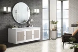 Athens 60" Single Vanity, Glossy White w/ 3 CM Carrara White Top