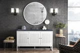 Athens 60" Single Vanity, Glossy White w/ 3 CM Charcoal Soapstone Silestone Top