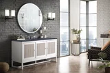 Athens 60" Single Vanity, Glossy White w/ 3 CM Charcoal Soapstone Silestone Top