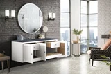 Athens 60" Single Vanity, Glossy White w/ 3 CM Charcoal Soapstone Silestone Top