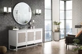 Athens 60" Single Vanity, Glossy White w/ 3 CM Eternal Jasmine Pearl Silestone Top