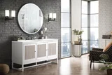 Athens 60" Single Vanity, Glossy White w/ 3 CM White Zeus Silestone Top