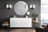 Athens 60" Single Vanity, Glossy White w/ 3 CM White Zeus Silestone Top