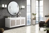 Athens 60" Single Vanity, Glossy White w/ 3 CM White Zeus Silestone Top
