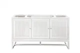 Athens 60" Single Vanity Cabinet, Glossy White
