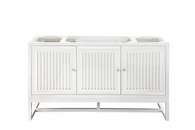 Athens 60" Single Vanity Cabinet, Glossy White