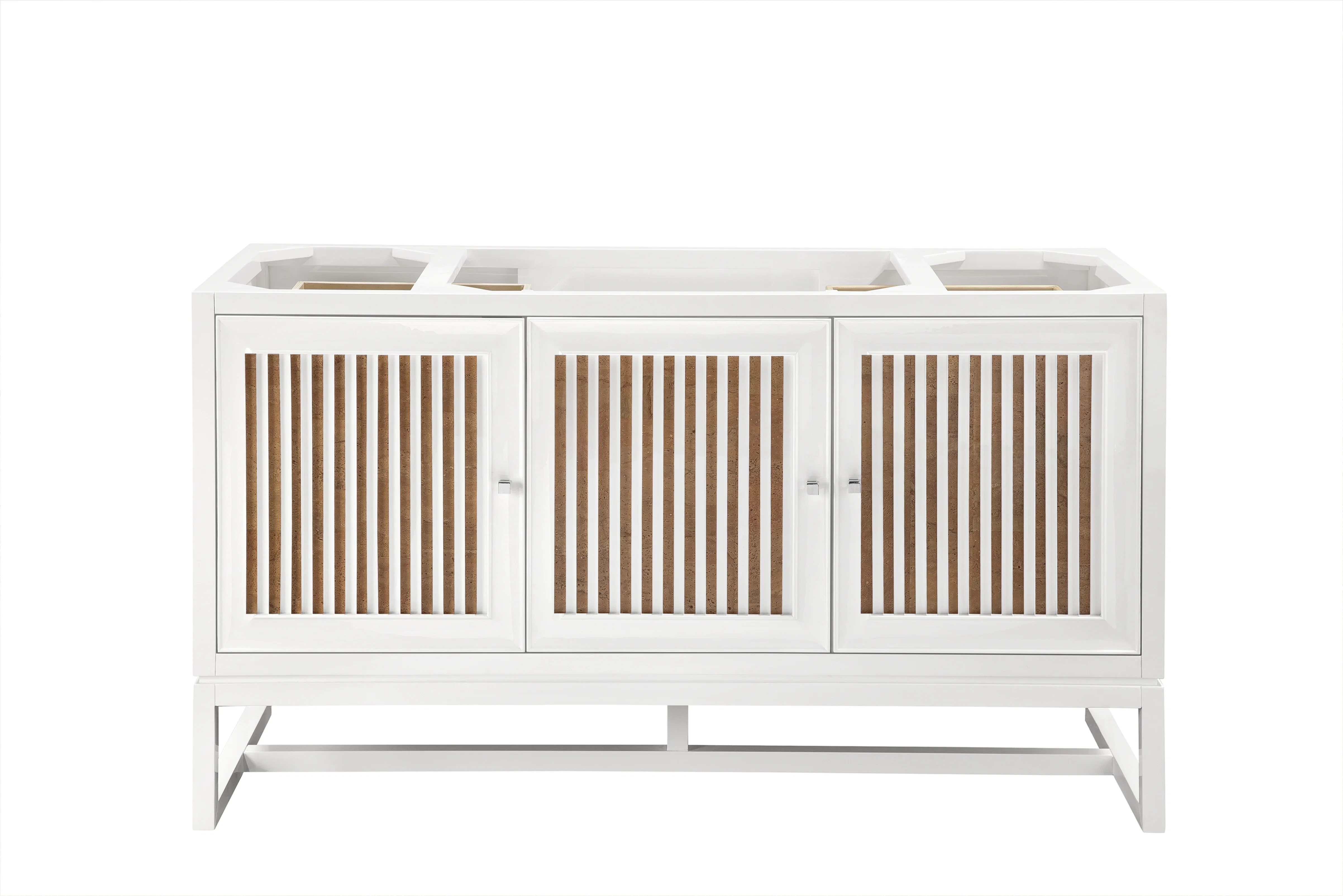 Athens 60" Single Vanity Cabinet, Glossy White