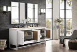 Athens 72" Double Vanity, Glossy White w/ 3 CM Eternal Marfil Top