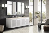 Athens 72" Double Vanity, Glossy White w/ 3 CM Eternal Marfil Top