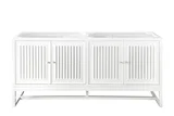 Athens 72" Double Vanity Cabinet, Glossy White