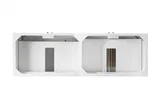 Athens 72" Double Vanity Cabinet, Glossy White