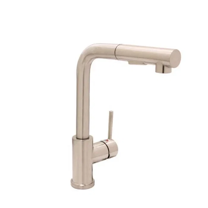 Euro Curve Kitchen Faucet — Satin Nickel