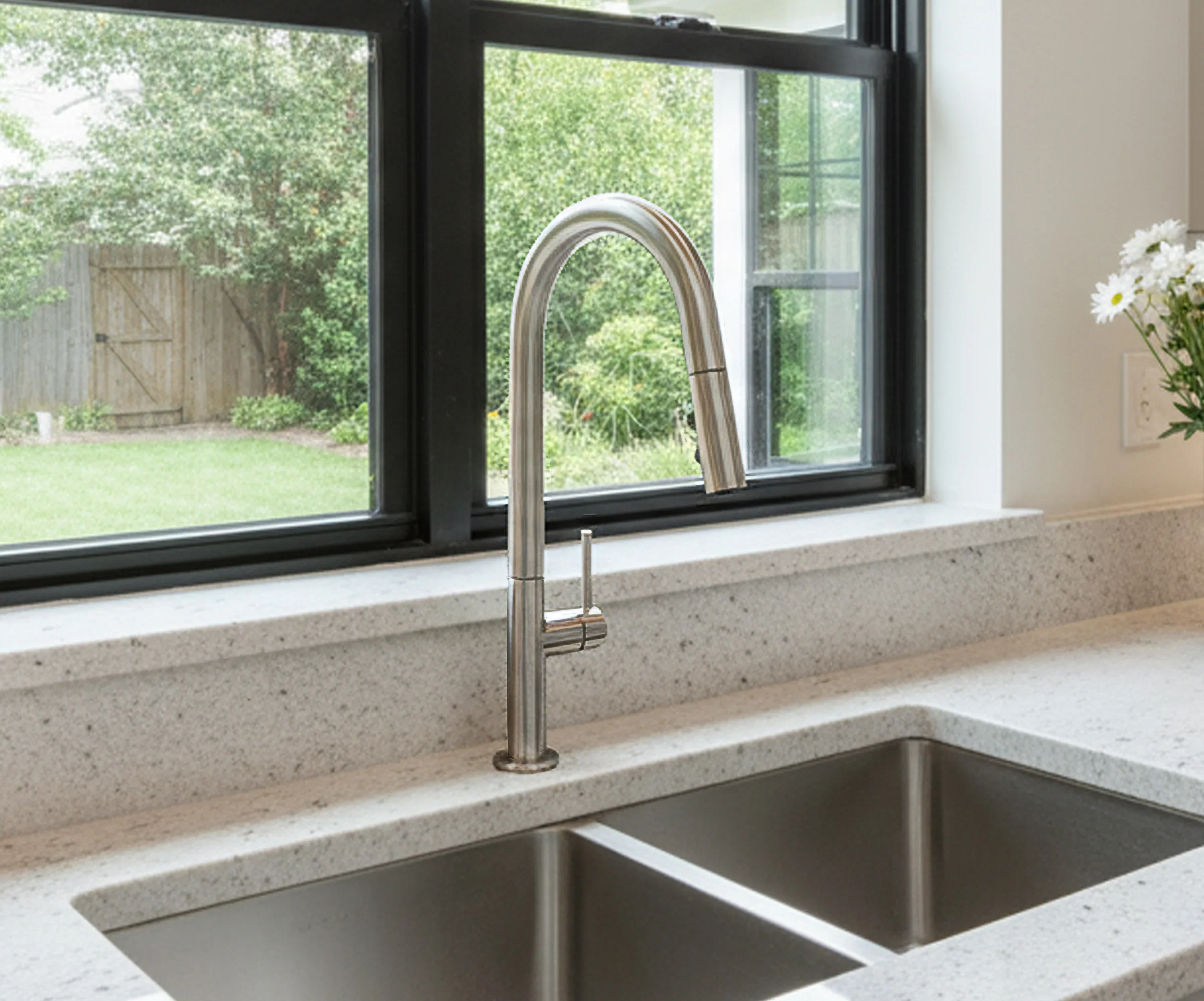 Cevi Kitchen Faucet — PVD Satin Nickel