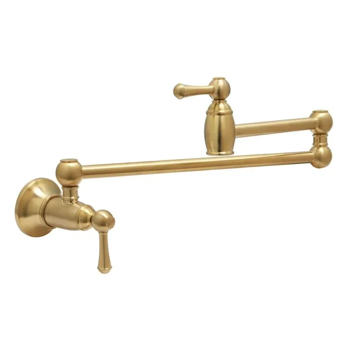 Wall Mounted Pot Filler — PVD Satin Brass