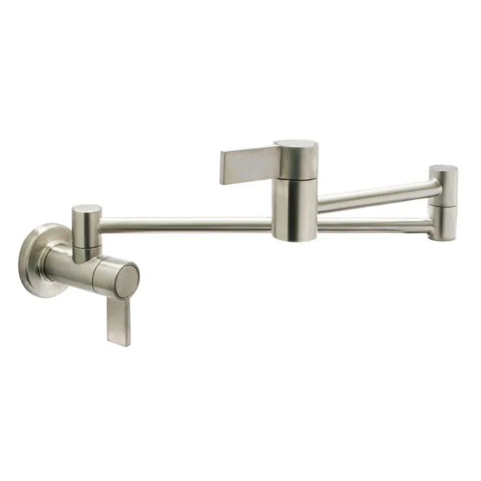 Wall Mounted Pot Filler — PVD Satin Nickel