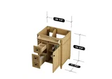 Kensington 30 inch left drawers bathroom vanity in Desert Oak, studio render