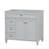 Kensington 36 inch left drawers bathroom vanity in Metal Gray, product view