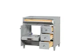 Kensington 36 inch right drawers bathroom vanity in Metal Gray, product view