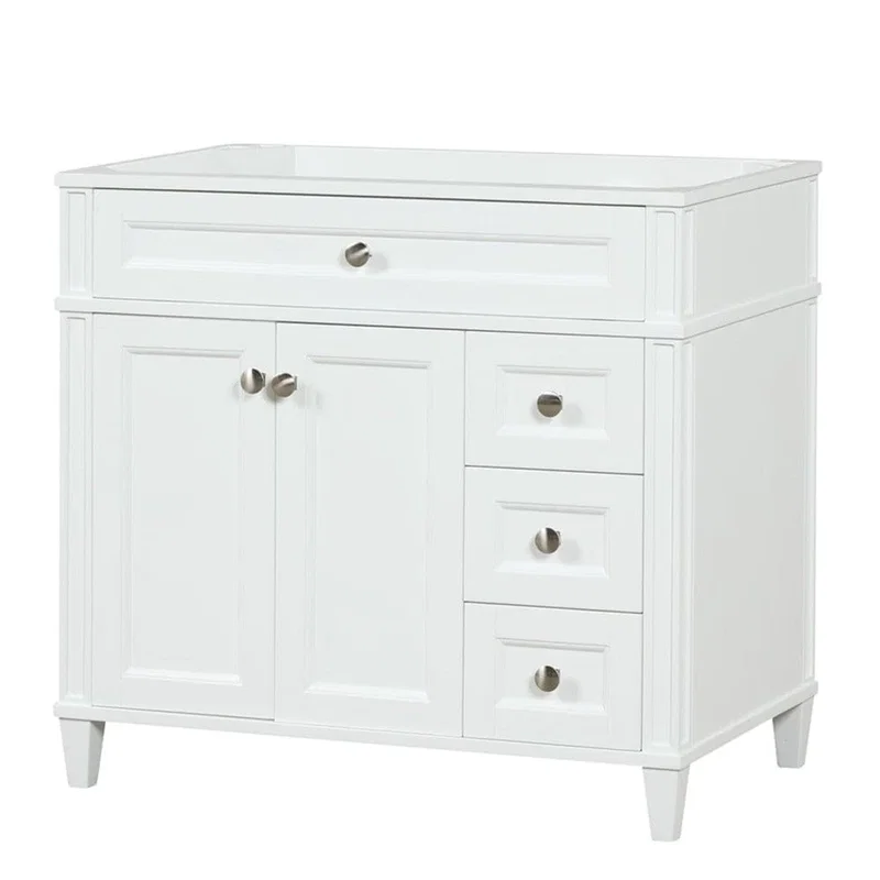 Kensington 35.5" Right Drawers Bathroom Vanity in Bright White
