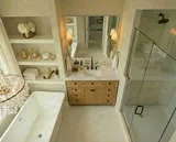 Kensington 42 inch bathroom vanity in Desert Oak, render view