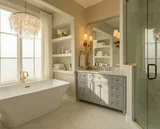 Kensington 42 inch bathroom vanity in Metal Gray, render view