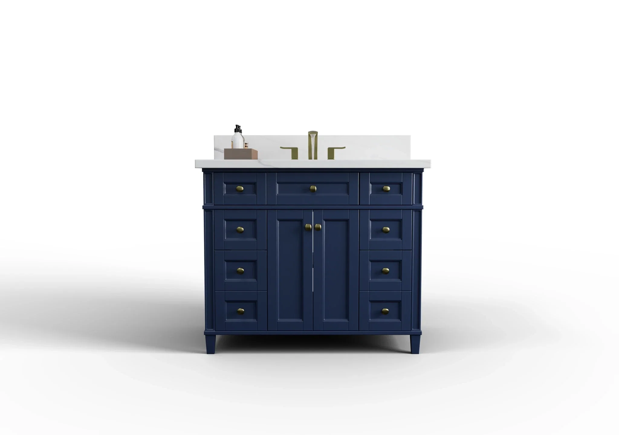 Kensington 42 inch bathroom vanity in Navy Blue, studio render