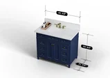 Kensington 42 inch bathroom vanity in Navy Blue, studio render