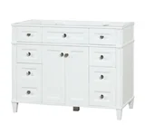 Kensington 42 inch bathroom vanity in Bright White, product view