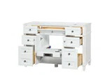 Kensington 48 inch bathroom vanity in Bright White, product view