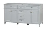 Kensington 60 inch double sink bathroom vanity in Metal Gray, product view