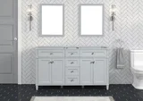 Kensington 60 inch double sink bathroom vanity in Metal Gray, product view