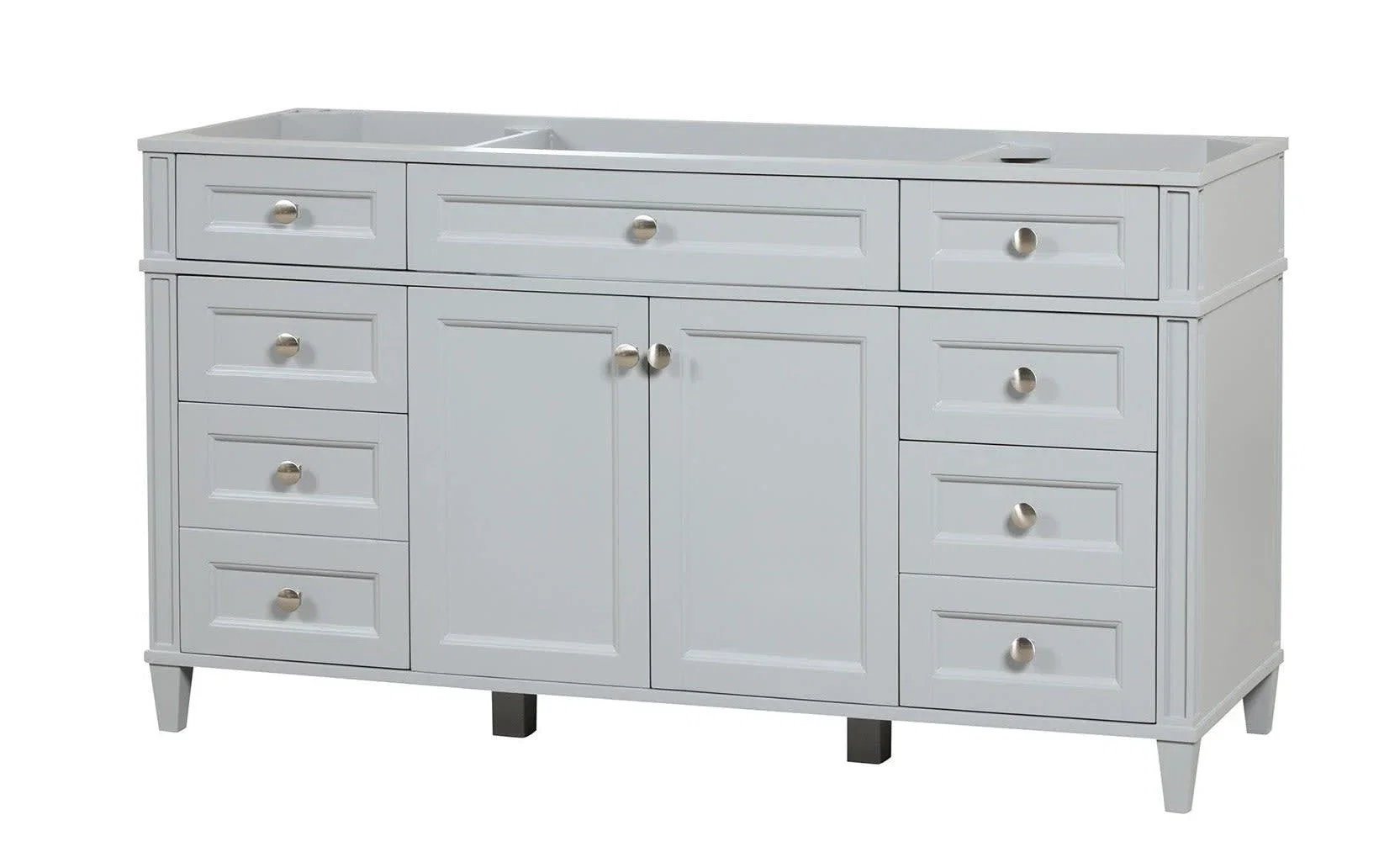 Kensington 60 inch single sink bathroom vanity in Metal Gray, product view