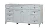 Kensington 60 inch single sink bathroom vanity in Metal Gray, product view