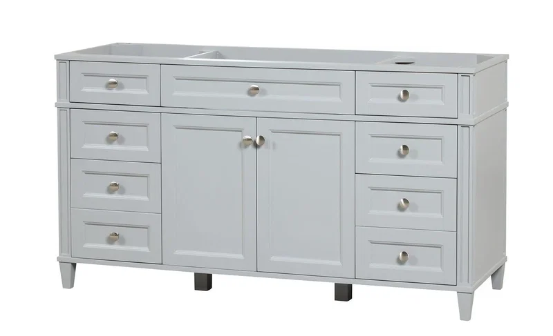 Kensington 59.5" Single Sink Bathroom Vanity in Metal Gray