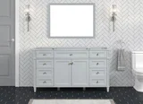 Kensington 60 inch single sink bathroom vanity in Metal Gray, product view
