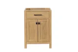 London 24 inch bathroom vanity in Desert Oak, styled in a modern bathroom