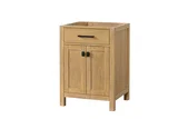 London 24 inch bathroom vanity in Desert Oak, styled in a modern bathroom