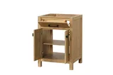 London 24 inch bathroom vanity in Desert Oak, styled in a modern bathroom