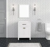 London 24 inch bathroom vanity in Bright White, product view