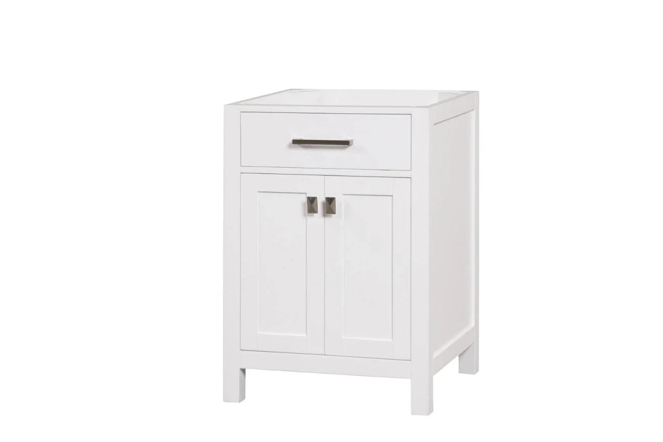 London 24 inch bathroom vanity in Bright White, product view